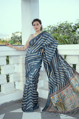 Banglori Handloom raw silk saree with rich weving pallu Design