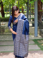 Soft Ikkat Cotton Saree with Traditional Weaving Pattern