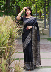 Soft Ikkat Cotton Saree with Traditional Weaving Pattern