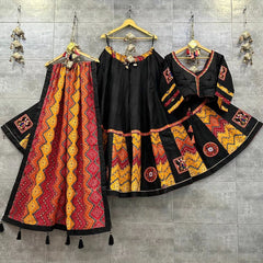 Trending  Black Heavy Flair Lehenga Choli Set