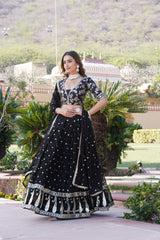 Faux Blooming embroidered with shimmering sequins Lehenga Choli Set