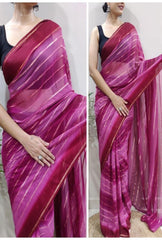 1-Min Ready to Wear Georgette silk with Pedding Design