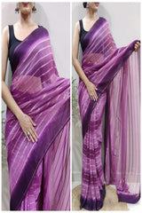 1-Min Ready to Wear Georgette silk with Pedding Design