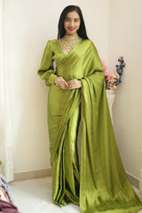 1- Min Ready to Wear With Satin Silk Saree