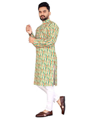 Beautiful desi boy look with this timeless Multicolour men’s kurta and payjama.