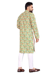 Beautiful desi boy look with this timeless Multicolour men’s kurta and payjama.