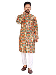 Beautiful desi boy look with this timeless Multicolour men’s kurta and payjama.