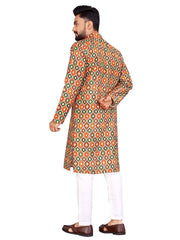 Beautiful desi boy look with this timeless Multicolour men’s kurta and payjama.